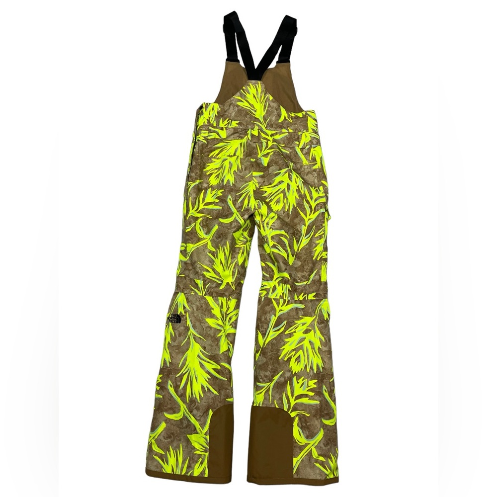 The North Face Freedom Insulated Ski Bib Utility Brown Prairie Print Small NEW - Picture 6 of 16